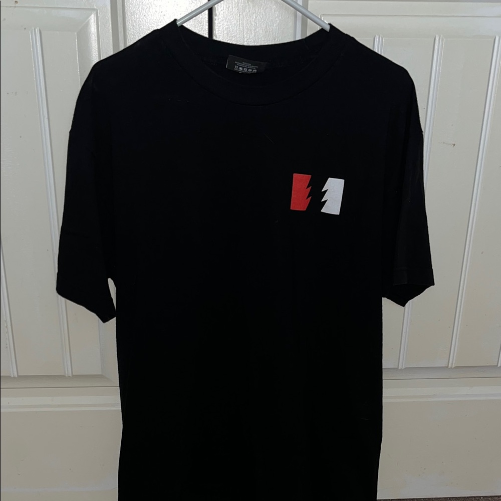 The Hundreds Black Tee with Red and White Graphic